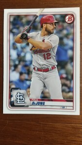 Topps 2020年 Bowman 55 Paul Dejong セントルイスカージナルス