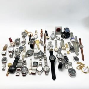 ☆☆【1円スタート】 CITIZEN/SEIKO/CASIO/RADO/LONGINES 他 ジャンク ブランド腕時計 52本まとめ 1スタ クォーツ 全体的に状態が悪い