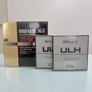 SONY ソニー ULH ULTRA LOW-NOISE HI-OUTPUT RECORDING TAPE maxell XLⅡ Sound Recording Tape 35-60 3枚セットテープ