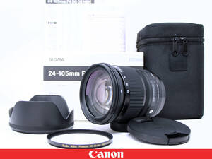 ◇極上美品◇Canon キャノン用 SIGMA シグマ 24-105mm F4 DG OS HSM Art ◇元箱全完備★デジカメ高画素化にも十二分に応えうる描写力★