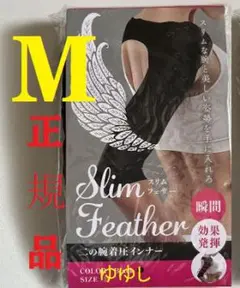 新品Slim Feather スリムフェザー　M二の腕着圧インナ vc036