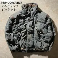 P&P COMPANYハンティングジャケットLレザー古着グランジ当時物フェード