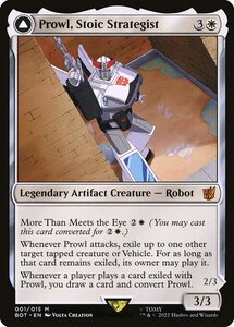 MTG ■白/英語版■ 《冷静な戦略家、プロール/Prowl, Stoic Strategist》▲ショーケース▲ 兄弟戦争 BRO トランスフォーマー