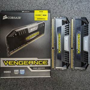 【中古】DDR3メモリ 8GB(4GB2枚組) CORSAIR VENGEANCE PRO SERIES CMY8GX3M2A2400C11 [DDR3-2400 PC3-19200]