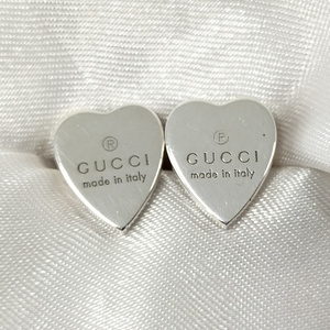 【中古】GUCCI ピアス ハート SV925 シルバー