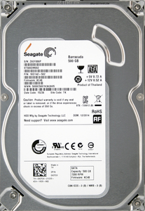 Seagate ST500DM002-1BD142 DP/N 09CF26 3.5インチ SATA600 500GB 1062回 14251時間