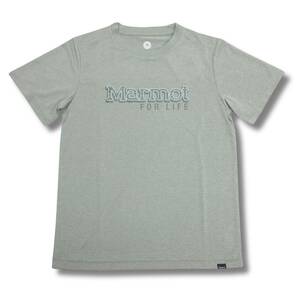 即決☆マーモット ヘザーロゴTシャツ GRY/Sサイズ 送料無料 グレー 速乾 消臭 UVケア ドライ 登山 キャンプ MARMOT