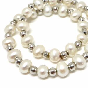 ◆K14 本真珠ブレスレット◆J 約4.4g 約18.5cm pearl パール pearl jewelry ジュエリー bracelet DB2/DB2