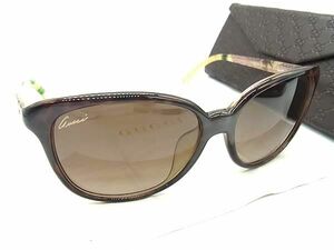 1円 ■極美品■ GUCCI グッチ GG 3635/N/F/S Z99HA 57□15 135 インターロッキングG フローラ べっ甲調 サングラス ブラウン系 FA9552