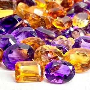 1円〜!!大量!!●天然アメジスト・シトリンおまとめ502ct●j 約100.4g ルース 裸石 宝石 ジュエリー amethyst citrine 黄水晶 w4N18