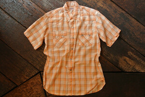 ＳＡＬＥ！ ４０％ＯＦＦ！ DUBBLEWORKS ダブルワークス ウエアハウス ウエスタンチェックシャツ オレンジ新品 Ｍサイズ
