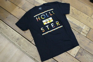 HOLLISTER ホリスター ロゴ プリント Tシャツ Mサイズ ブラック 黒 