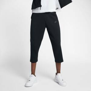 NIKE AS W NSW TCH FLC PANT 黒 ブラック S ナイキ ウィメンズ テックフリース パンツ 7分 908825-010