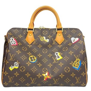 LOUIS VUITTON ルイヴィトン モノグラム ラブロック スピーディ バンドリエール 30 M44365 ショルダー ハンドバッグ 【中古】 52410K188