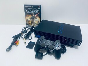 動作品 Sony PS2 プレイステーション2 SCPH-50000ブラック 本体 コントローラ ゲームソフト プレステPlayStation 希少品 まとめ(D-57)