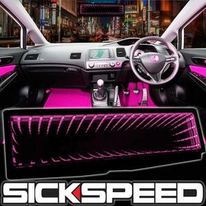 SICKSPEED LEDルームミラー ピンク ギャラクシー ブラックホール USDM JDM 汎用 シックスピード スタンス バックミラー