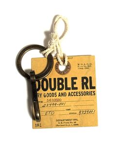 1円スタート RRL DOUBLE RL ヴィンテージ加工 フック付きキーリング