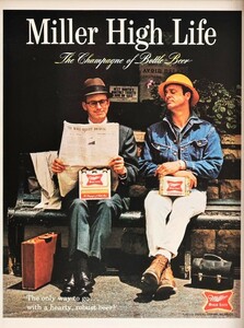 Miller ミラー ビール High Life ハイライフ 広告 1960年代 欧米 雑誌広告 ビンテージ ポスター風 インテリア LIFE アメリカ