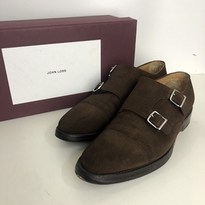 JOHN LOBB ジョンロブ ダブルモンクストラップシューズ ブラウン　7.0D　【表参道t05】