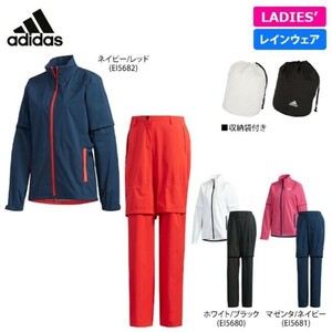 新品Oサイズ　アディダス adidas レディース ゴルフ レイン上下セット PF climastorm レインスーツ EI5682 （ネイビー）定価¥23,100