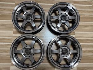 美品　RAYS TE37 KCR ハイメタブロンズ　廃盤カラー　15インチ 5.5J＋45 PCD100 センターキャップ　アルミエアバルブ付属 