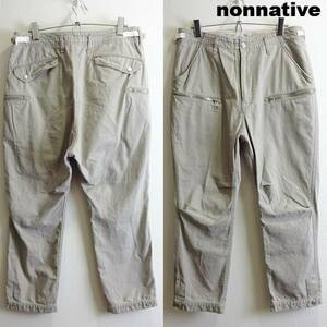 即決★ 送料無★ 良品★　nonnative　HUNTER ANKLE 6P PANTS　W77cm　立体裁断　ベージュ　カーゴ　日本製　ノンネイティブ　G996