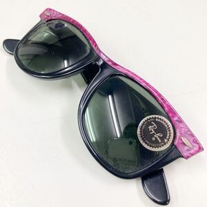  【ヴィンテージ未使用】Ray-Ban WAYFARERサングラス レイバン ウェイファーラー （ブラック/パープル）