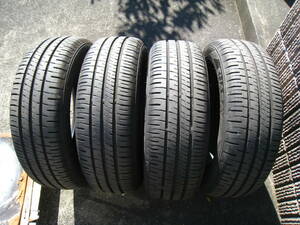 バリ山 (2022年製) 7～9分山 ダンロップ ENASAVE EC204 195/60R15 88H 4本 ☆ USED