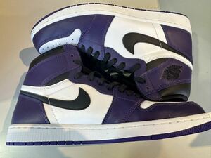 極美品 2019 NIKE AIR JORDAN 1 RETRO HIGH OG COURT PURPLE US12 555088-500