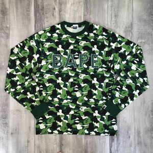 スワロフスキー BAPE logo ABC camo 長袖 Tシャツ Mサイズ a bathing ape swarovski ラインストーン エイプ ベイプ アベイシングエイプ 214