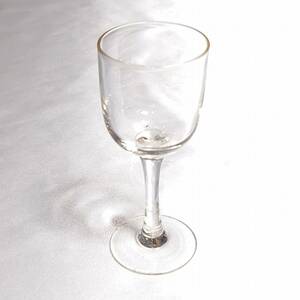 リキュールグラス ワイングラス 酒器 ガラス製 脚付杯 昭和レトロ 古硝子 口径約4.4cm 高さ約10.4cm 【2008】