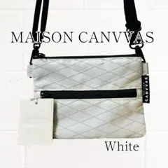 【美品】MAISON CANVVAS(メゾンキャンバス)サコッシュ ホワイト