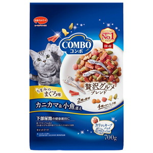 日本ペットフード コンボ キャット まぐろ味・カニカマ・小魚添え 700g 猫用フード