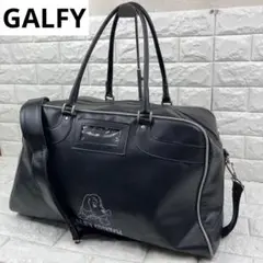 美品　GALFY ボストンバッグ　2way 入手困難　フェイクレザー　黒