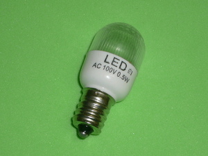 LED球 口金E12 昼白色 100v 0.5w 1個