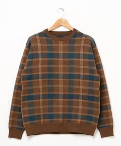 「BEAMS」 長袖ニット SMALL ブラウン メンズ