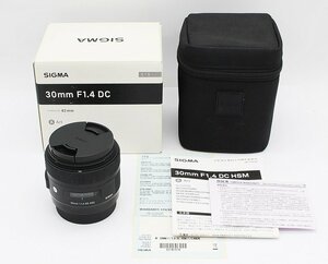 【1円】シグマ 30mm F1.4 DC HSM Art GOR CANON キヤノン用 単焦点レンズ ケース付き 箱付き SIGMA z24-1598 中古品 z_e