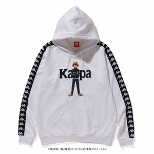 Kappa(カッパ)【UNI】Kappa × ONE PIECE Luffy Track jacket HOODIE プルオーバーパーカー フーディー ルフィ ホワイト S