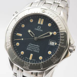 オメガ シーマスター プロフェッショナルクロノ 300m OMEGA Seamaster Ref,168.1503 Cal,1109 デイト 紺文字盤 自動巻 腕時計[49637883-AD7