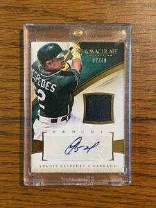 Yoenis Cespedes 2014 Panini 直筆サイン Topps