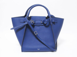 CELINE セリーヌ ビッグバッグ スモール ハンドバッグ ショルダーバッグ 2WAY レザー ダーク インディゴ 189313A4U.07DI 未使用品