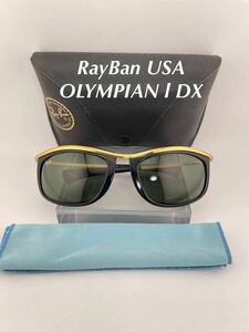 QA46 レイバン OLYMPIAN l DX ボシュロム製　ビンテージ サングラス B&L Ray-Ban USA ブラックゴールド　G-15 RayBan 眼鏡　フレーム