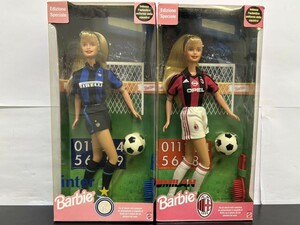 P220-I4-12416 inter Barbie MILAN Barbie バービー人形 サッカー ユニフォーム 未開封 2点 箱付き