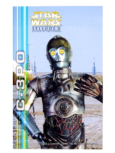 ★トレカ★【C-3PO/アナキン・スカイウォーカー】★STAR WARS EPISODEⅡ★スター・ウォーズ エピソード2★カード★