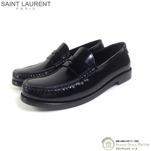 サンローラン （SAINT LAURENT） コインローファー シューズ 靴 ＃37 1/2 703737 ブラック（未使用品）中古