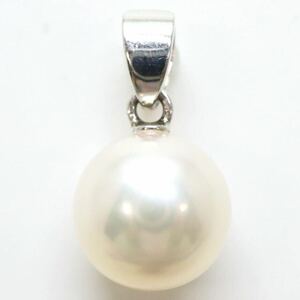 良品!!テリ良し!!＊MIKIMOTO(ミキモト)K18WGアコヤ本真珠ペンダントトップ＊m 1.1g 8.0mm珠 pearl jewelry pendant DB9/DB9