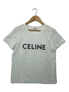 CELINE◆クラシックロゴTシャツ/L/コットン/ホワイト/2X314916G