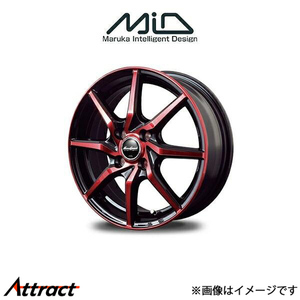 MID ユーロスピード S810 アルミホイール 4本 ハイゼット カーゴ 300系(12×4J 4-100 INSET43 ブラックポリッシュ)EUROSPEED S810