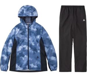 送料無料 新品 le coq sportif ウィンドジャケッ&パンツL N/B