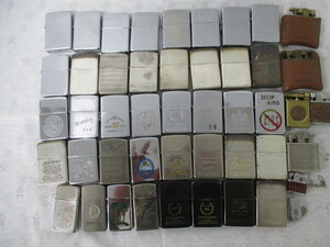 ZIPPO ジッポー シルバー 無地 MADE IN U.S.A BRADFORD.PA 喫煙具 火種のみ確認 ジャンク おまとめ40点 激安1円スタート